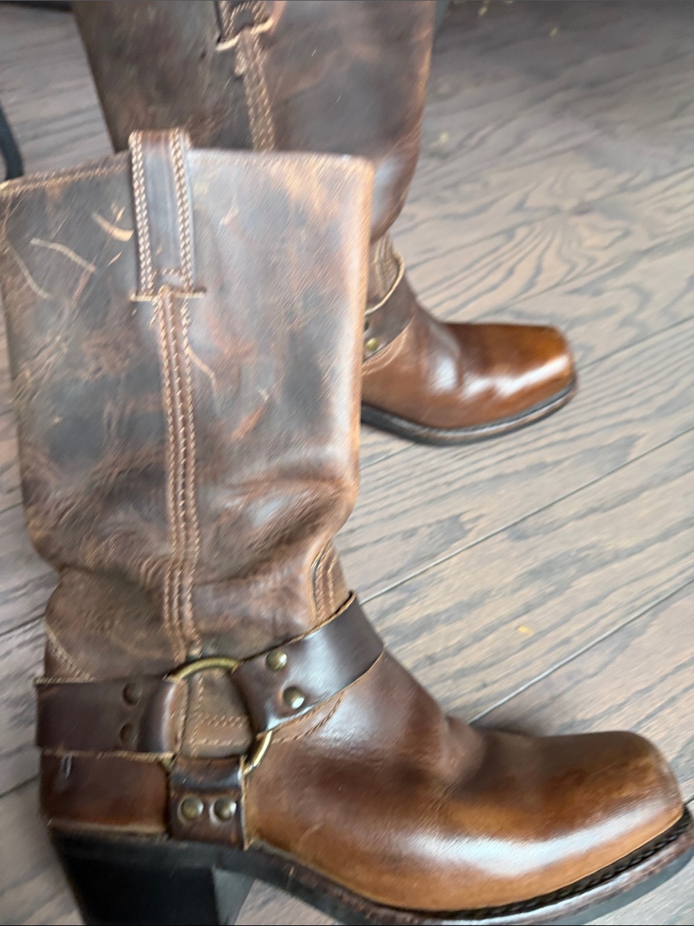 Frye Harness boots 12R/ women leather boots Sz 8 made in USA - Picture 4 of 4